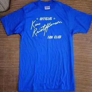 Hanes Blue Kris Kristofferson Fan Club T-Shirt